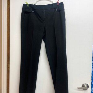 Ann Taylor signature black pants with button detail on waist, size 10